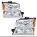 Chrome Amber Corner Headlights+Signal Bumper Lamps Fit For 03-06 Chevy Silverado