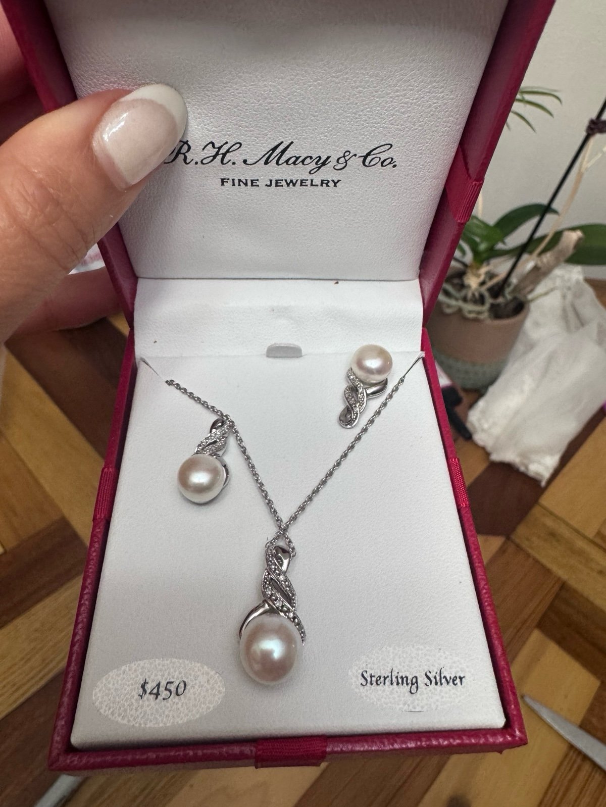 Bridal pearl jewlery set