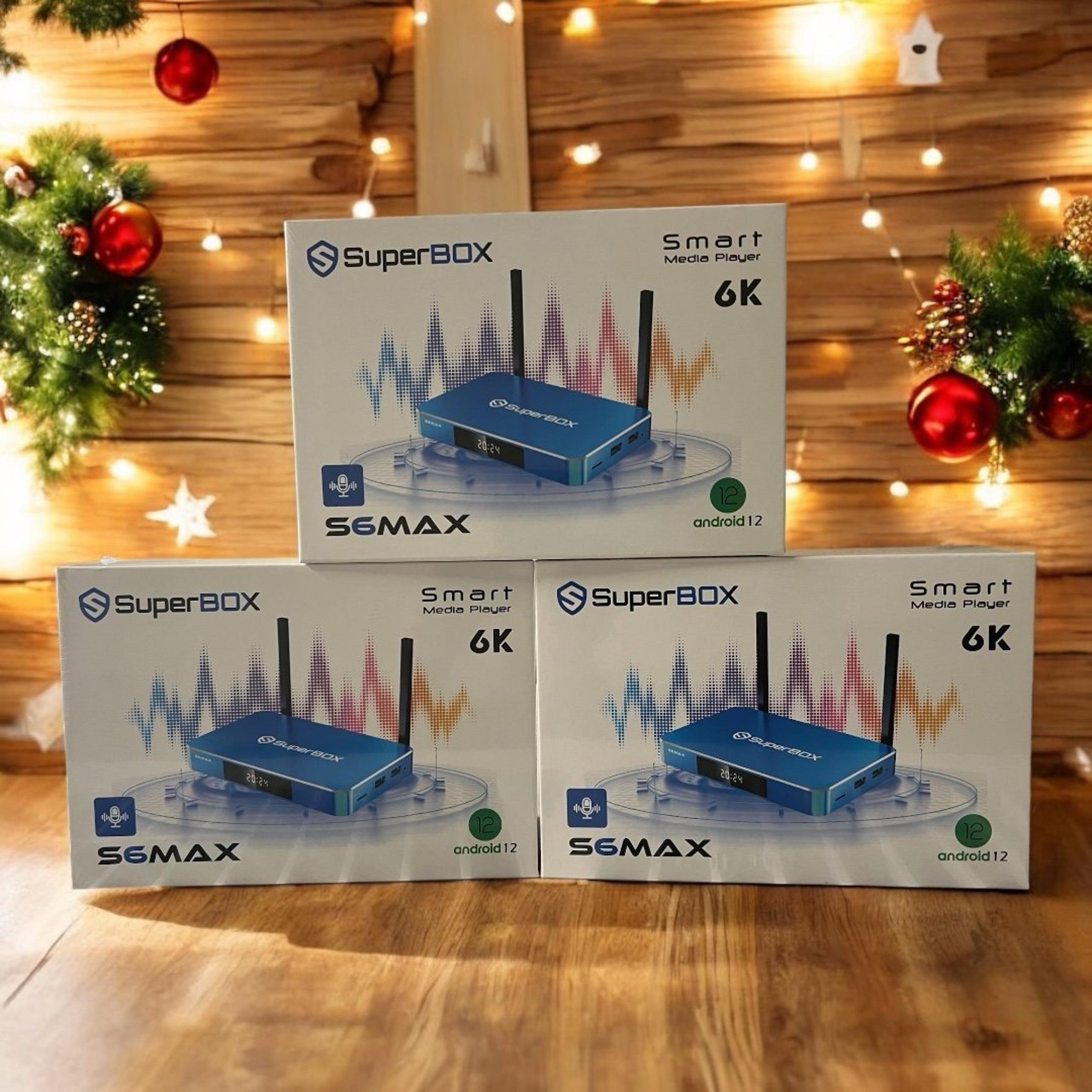 NEW 2025 Model-SuperBox S6 Max, 6K UltraHD, 64Gb Storage with 4Gb RAM