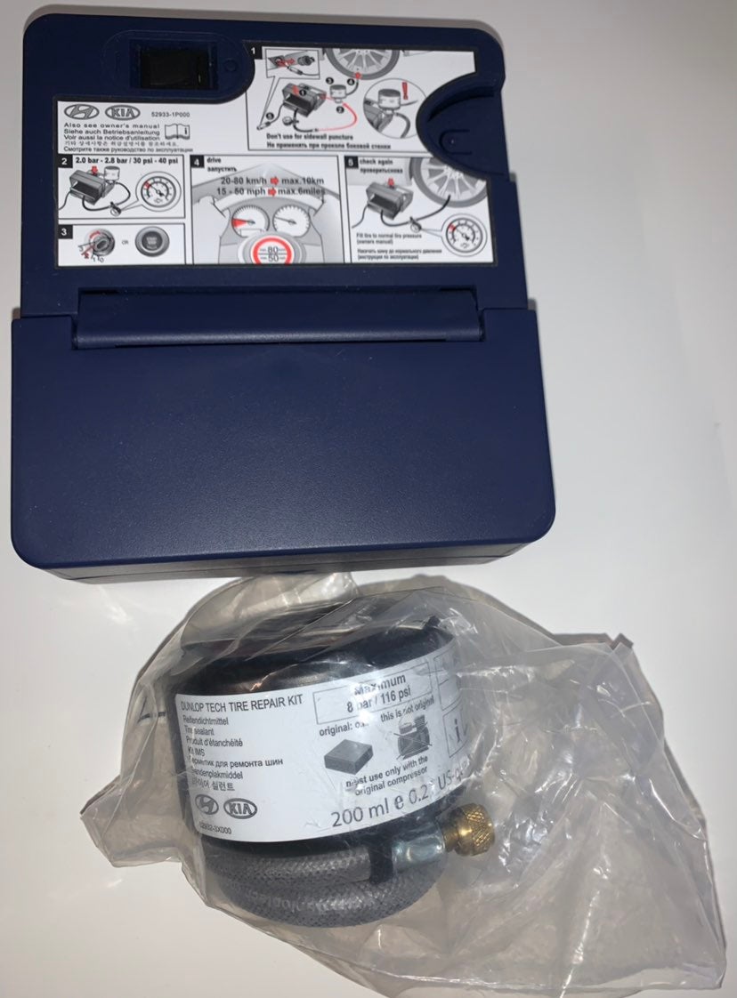 Hyunday Kia Soul Tire Compressor Inflator Kit