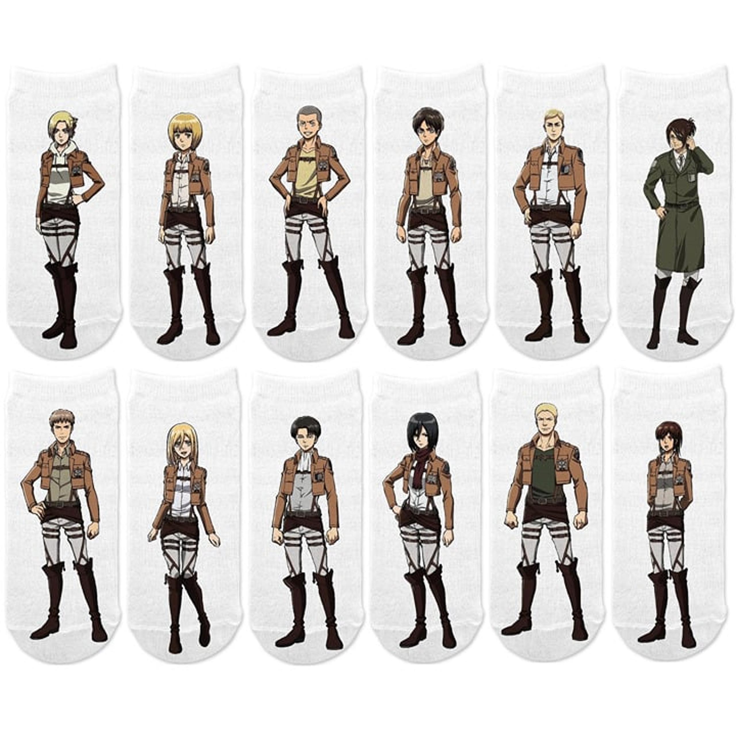 12 Attack on Titan AOT No-Match Ankle Socks No-Show Anime Manga Cosplay