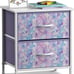 Nightstand with 2 Drawers - Kids Bedside Furniture End Table Night Stand