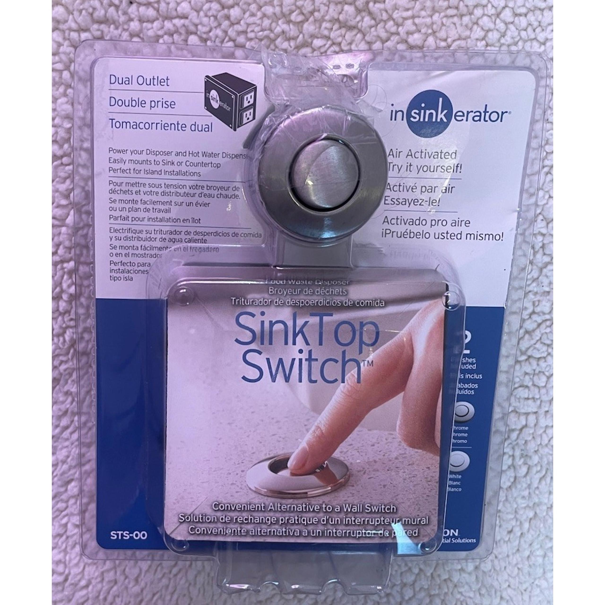 InSinkErator STS00 Garbage Disposal Dual Outlet Sink-Top Air Switch Kit Open Box