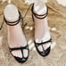 JIMMY CHOO LACE UP BLACK SANDAL SIZE 35.5 (5.5 US)
