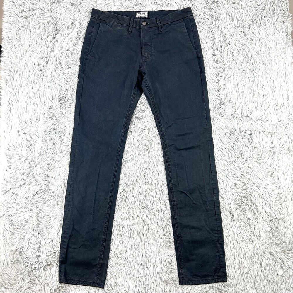 RPM West Pants Men's 32 Actual-34x34 Black The Quarter Century Slim Preppy
