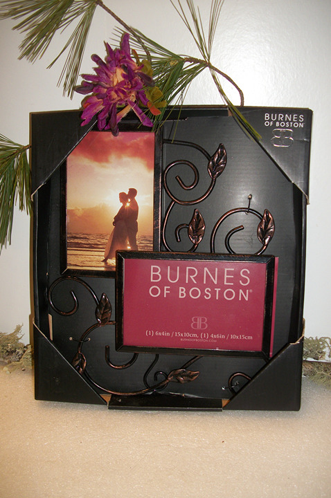 BURNES of BOSTON Antiqued Copper Look Metal Double 4 x6 Picture Frame NEW