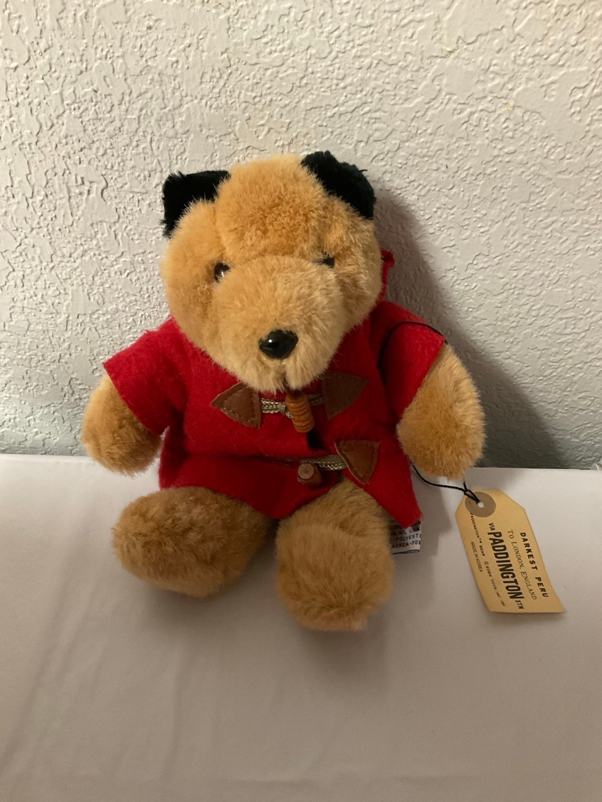 Vintage Paddington Bear Plush Toy Stuffed Animal Made In Korea 1975 1988