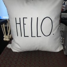Rae Dunn Hello Throw Pillow New Item!