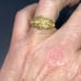 Ring Signed In Persian 21k Victorian W/Cz Stones 090723@