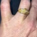 Ring Signed In Persian 21k Victorian W/Cz Stones 090723@