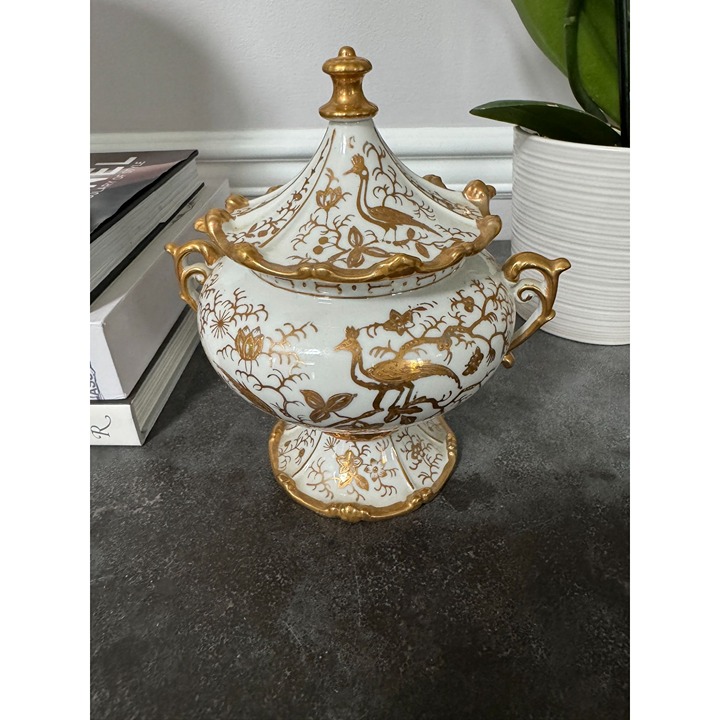 Sugar Bowl Hand Painted Ardalt Lenwile China Lidded Master Vintage