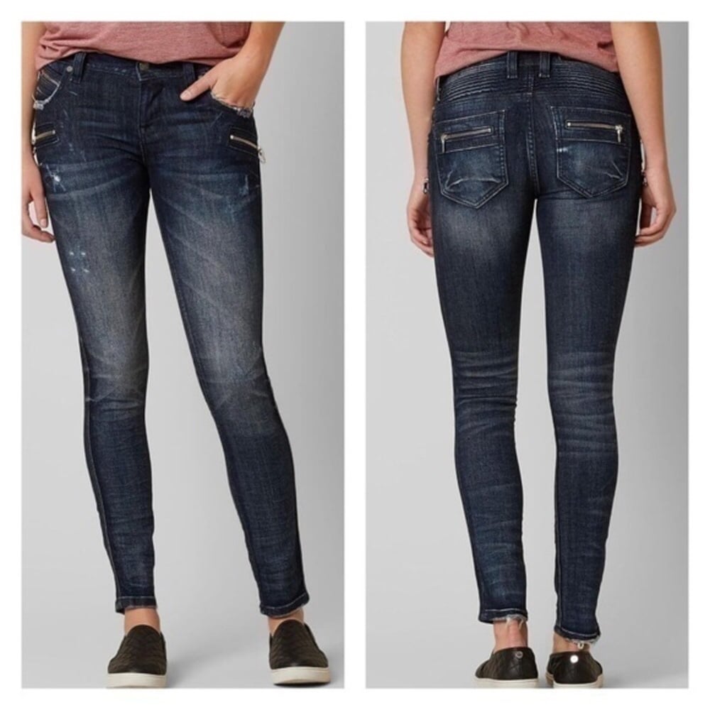 Rock Revival Moto Cladelle Skinny Stretch Jean SIZE 25