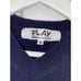 Comme des Garcons PLAY Navy Blue 100% Wool V-Neck Sweater Women's Small