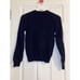 Comme des Garcons PLAY Navy Blue 100% Wool V-Neck Sweater Women's Small