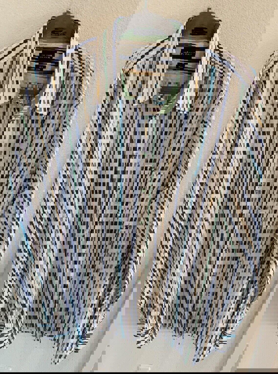 Paul Fredrick Multi Colored dress shirt (XL)