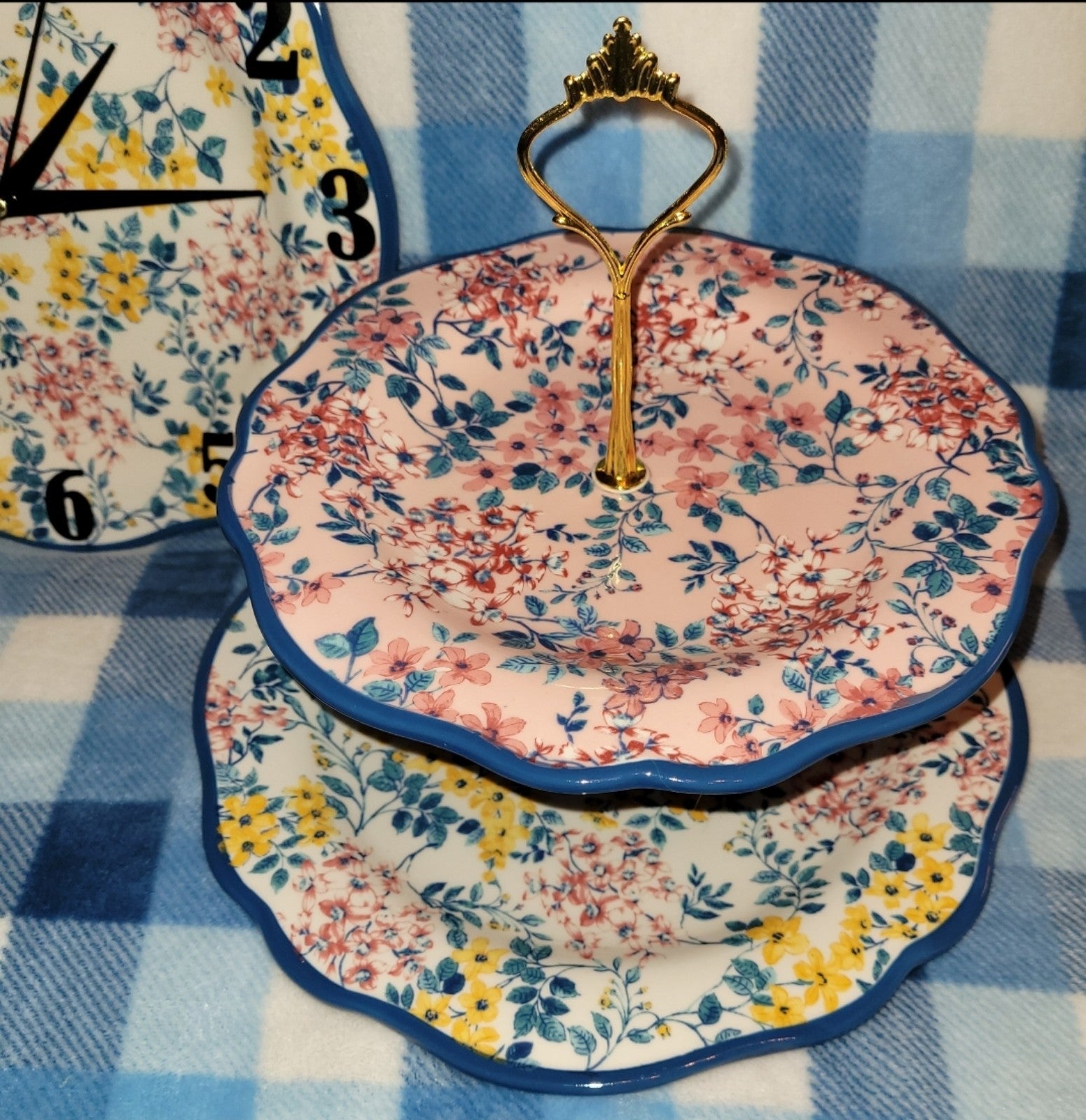NWT PIONEER WOMAN PRETTY POSIES CUSTOM MADE TIER TRAY