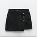 NWT. Zara Black Split High-waist Skort. Size S.