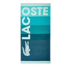 NWT Lacoste Gorgeous Green Ombre Blocks Logo 100% Cotton Big 72”x36” Beach Towel