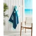 NWT Lacoste Gorgeous Green Ombre Blocks Logo 100% Cotton Big 72”x36” Beach Towel