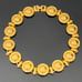 Vintage Unsigned Gold-tone Round Medallion Links 16” Chunky Statement Necklace