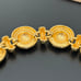 Vintage Unsigned Gold-tone Round Medallion Links 16” Chunky Statement Necklace