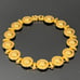 Vintage Unsigned Gold-tone Round Medallion Links 16” Chunky Statement Necklace