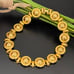 Vintage Unsigned Gold-tone Round Medallion Links 16” Chunky Statement Necklace