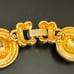 Vintage Unsigned Gold-tone Round Medallion Links 16” Chunky Statement Necklace
