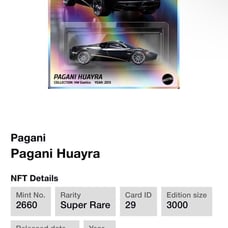 2023 Hot Wheels RLC Garage Series 4 Pagani Huayra. Limited To 3,000
