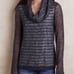 Anthro Moth Gray Cowl Neck Sweater