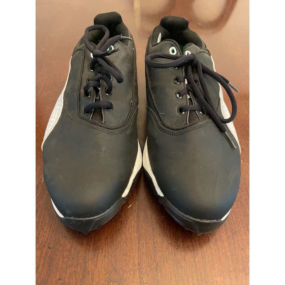 Mens Puma Titan Lite Spiked Golf Shoes 9.5 US Size Black & White