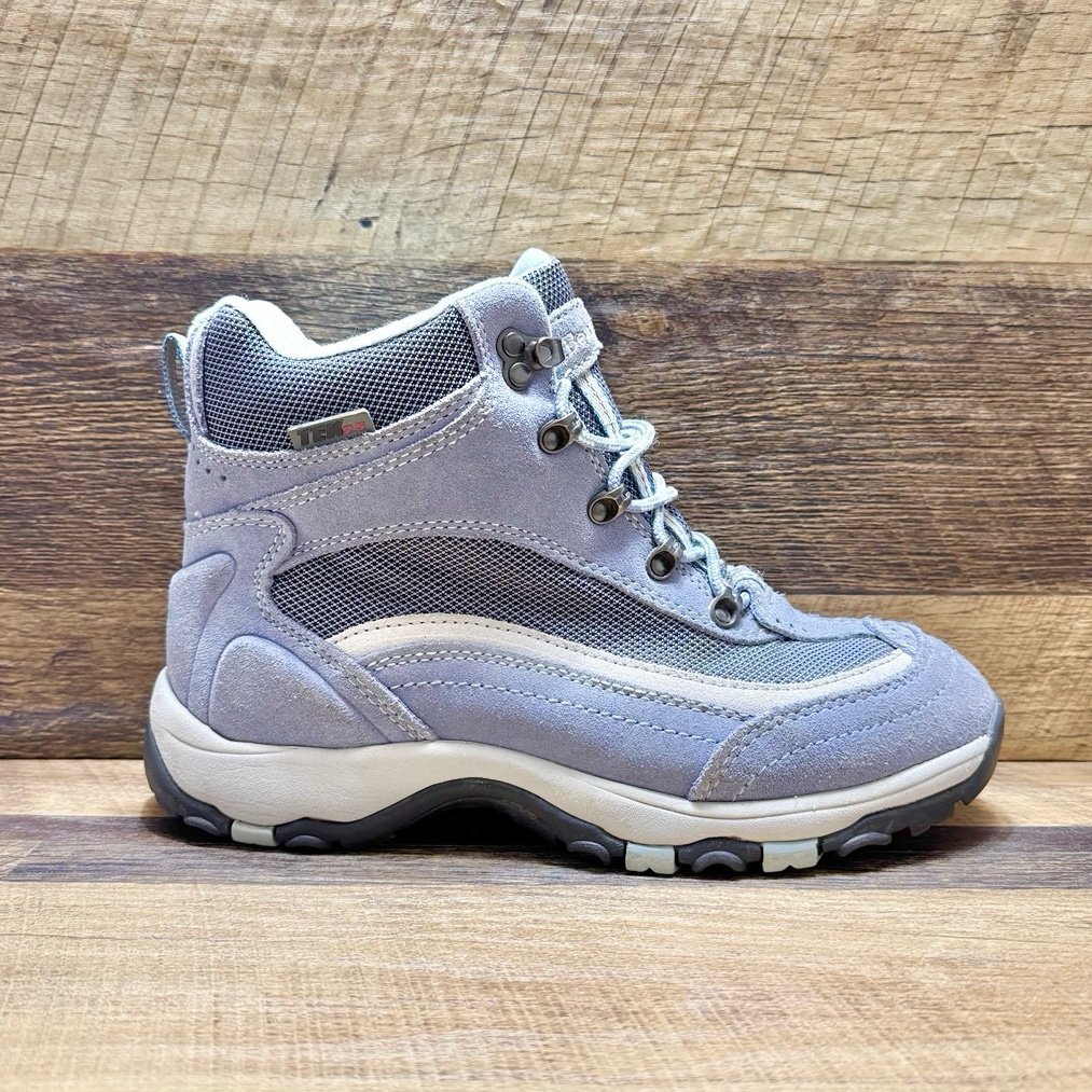 LL Bean Trail Hiking Blue Suede Waterproof Work Boots Size 7.5 Women’s