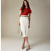 J. Crew Pencil Midi Skirt Four Season Stretch Ivory Minimalist Classic US 12 NWT