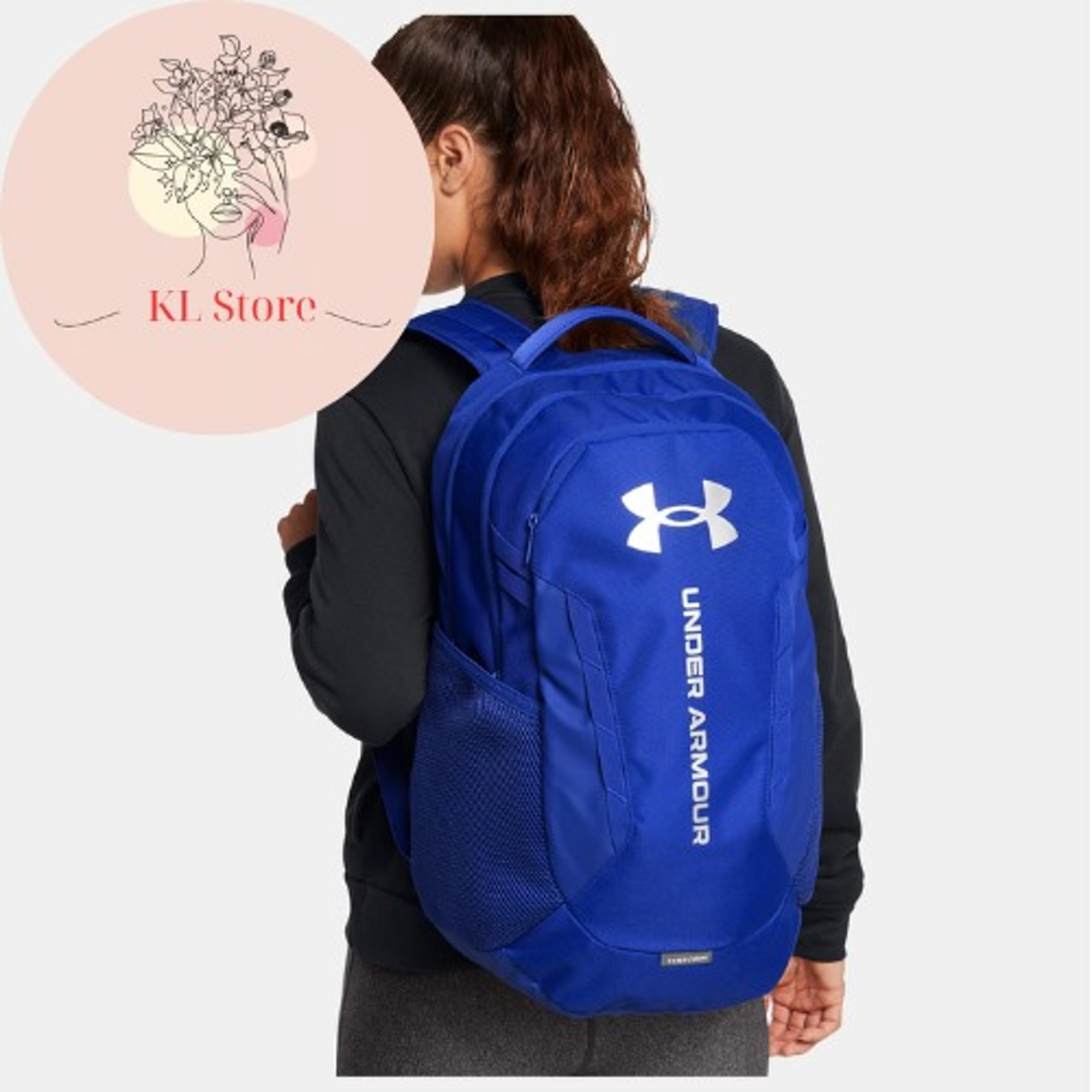 NWT Under Armour Hustle 6.0 Backpack |Royal / Metallic Silver - 401 UND55