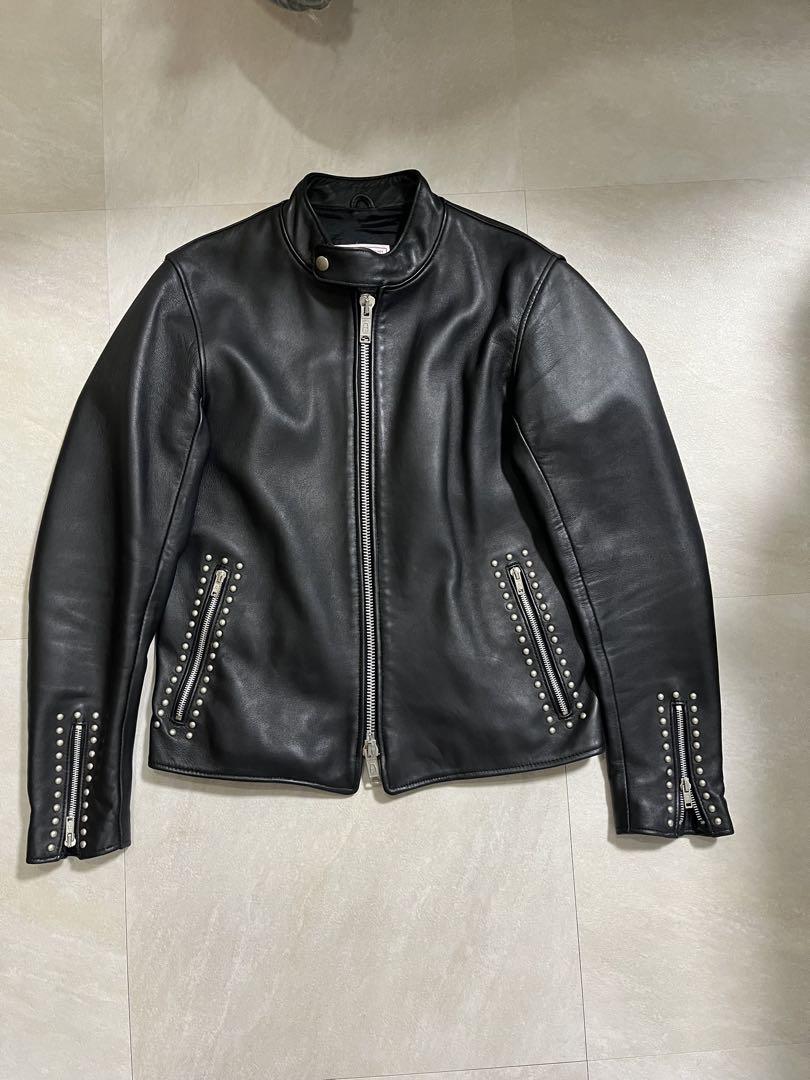 JAMES GROSE Black Studded Single Riders Jacket