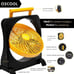 10 Rechargeable Battery Operated Fan - Portable for Emergencies - Orange