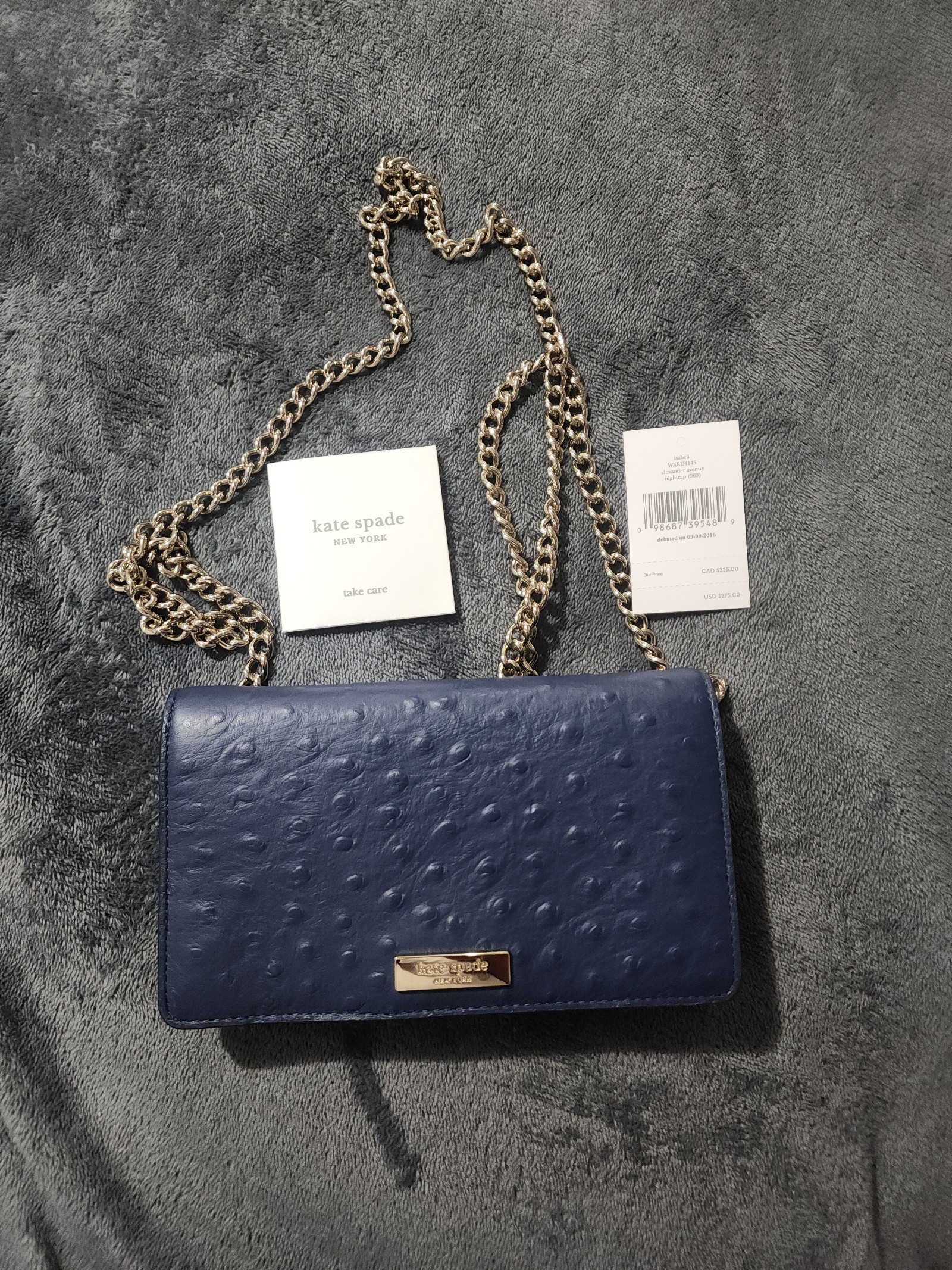 Kate Spade Leather Ostrich Purse