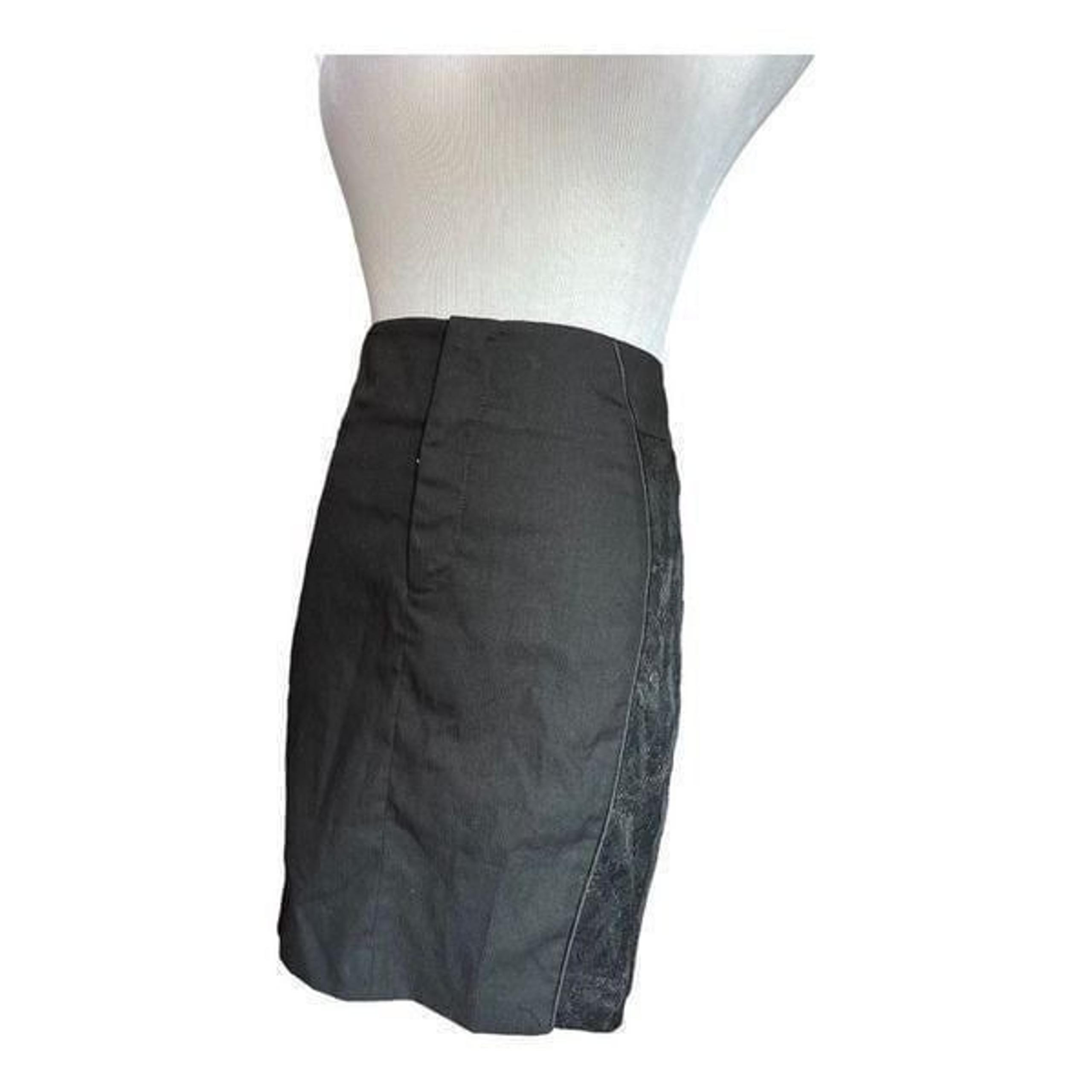 Womens BCBG BCBGeneration Black Mixed Media Mini Skirt - Sz 12
