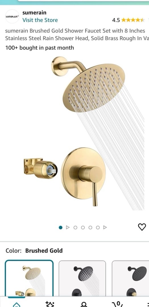 Shower Head brushed gold