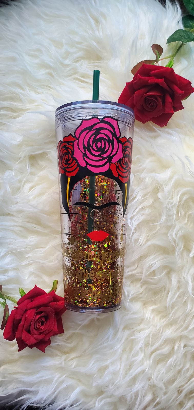 Frida Khalo Snowglobe Reusable Tumbler