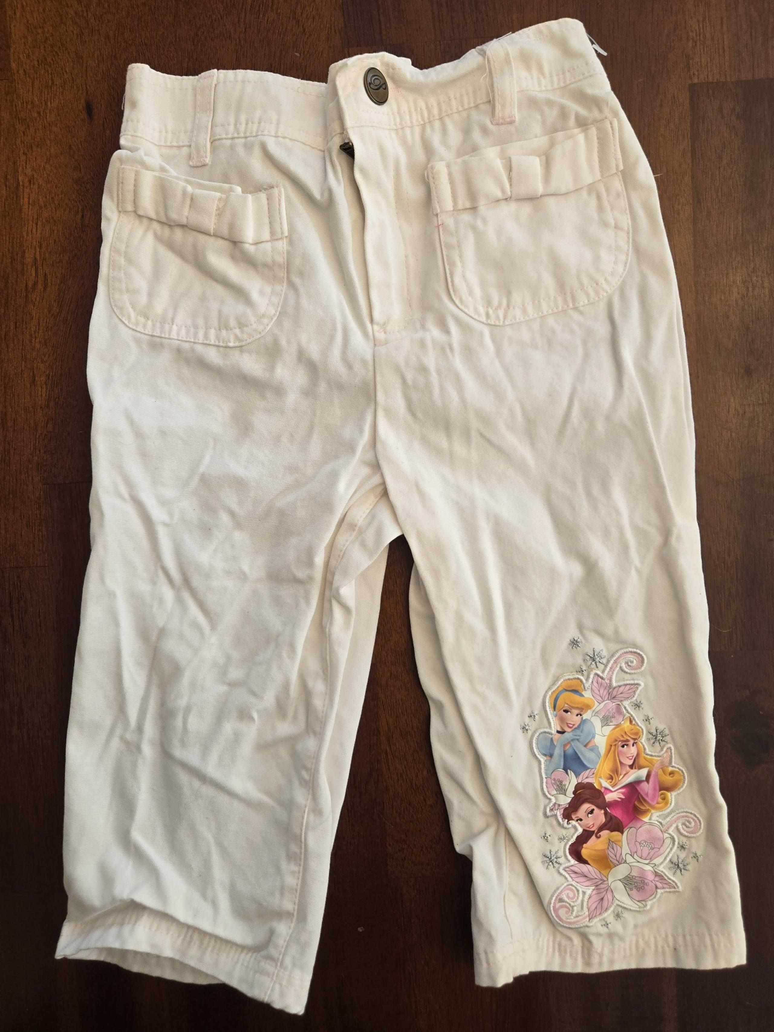 Disney Princess Toddler Girls Cinderella, Belle, Aurora White Pants - Size 4T