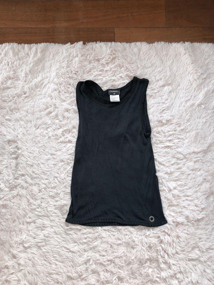 Chanel Excellent Condition Black Inner Tank Top Sleeveless