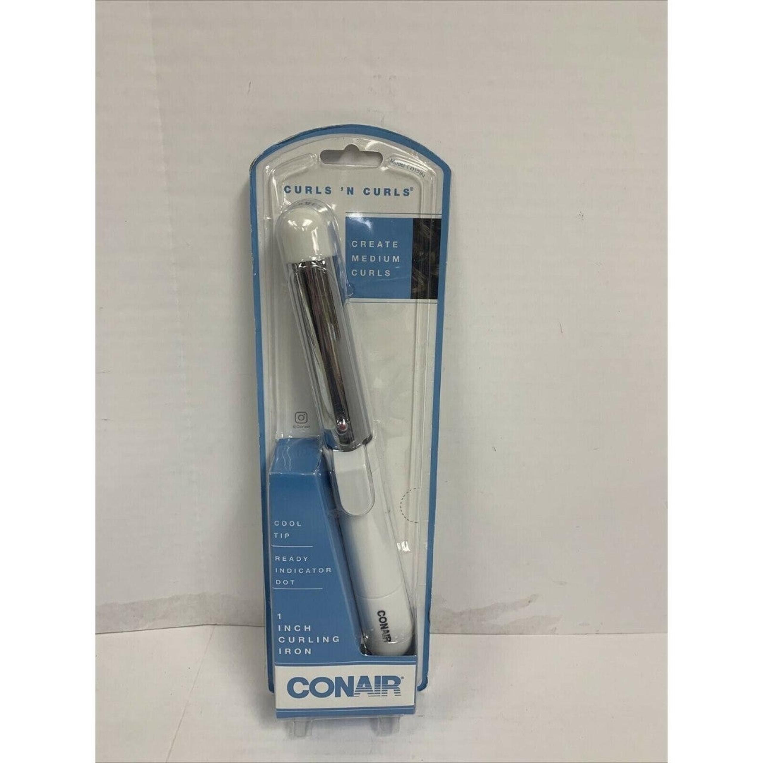 Conair Hot Curling Iron 1” Barrel Beauty Hair Styling Tool CD12JN White New
