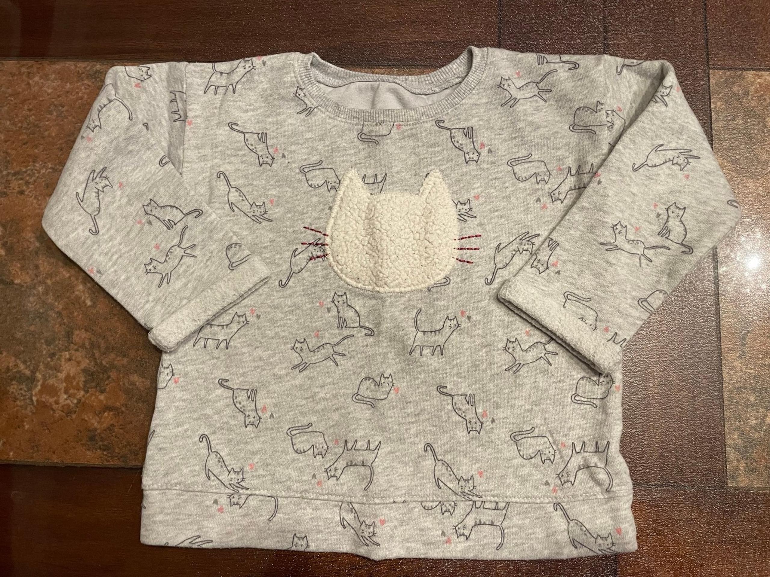 Baby/Toddler Girls Cat Sweatshirt - Size 24M