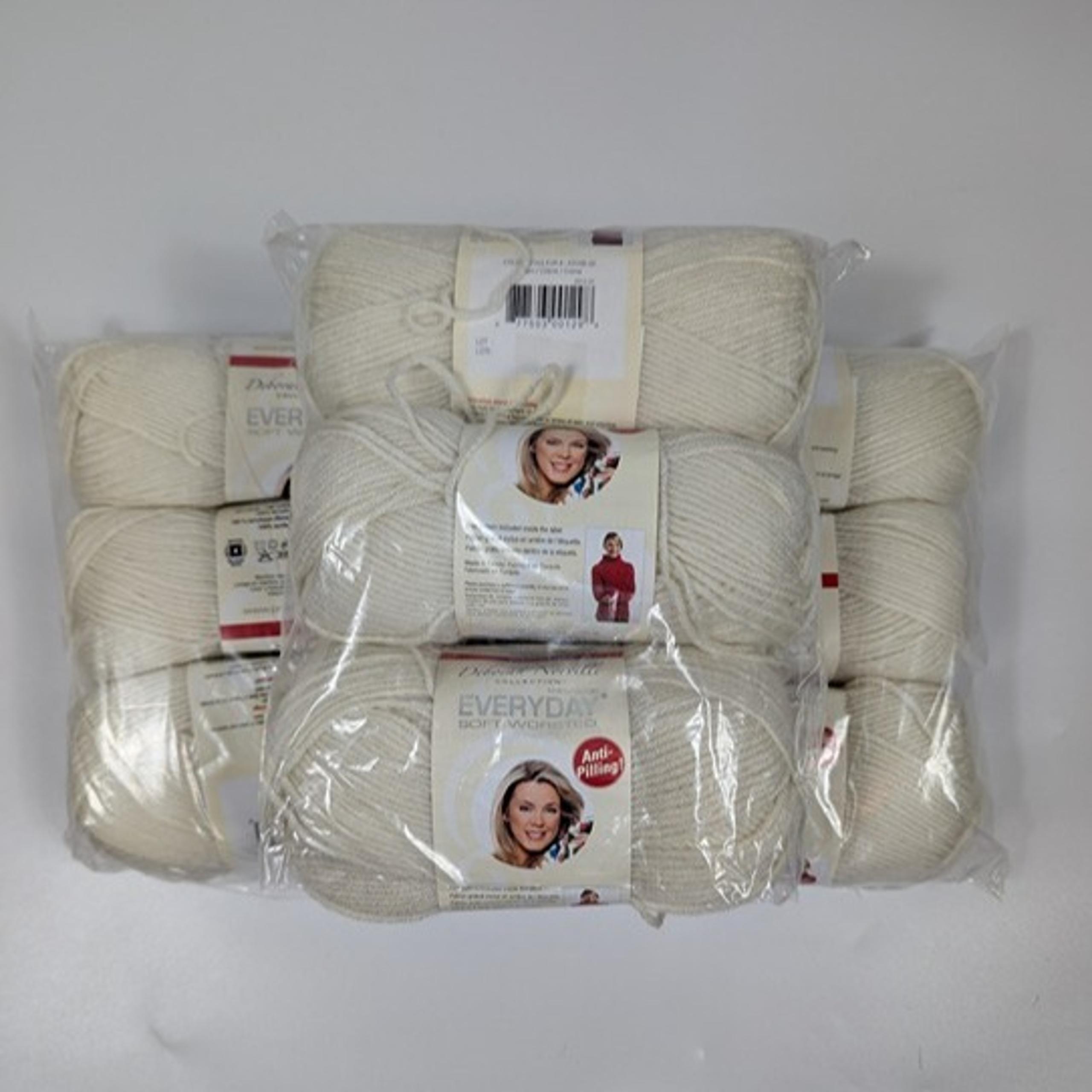 Premier Deborah Norville Everyday Soft Worsted Anti Pill Yarn Cream 9 New Skeins