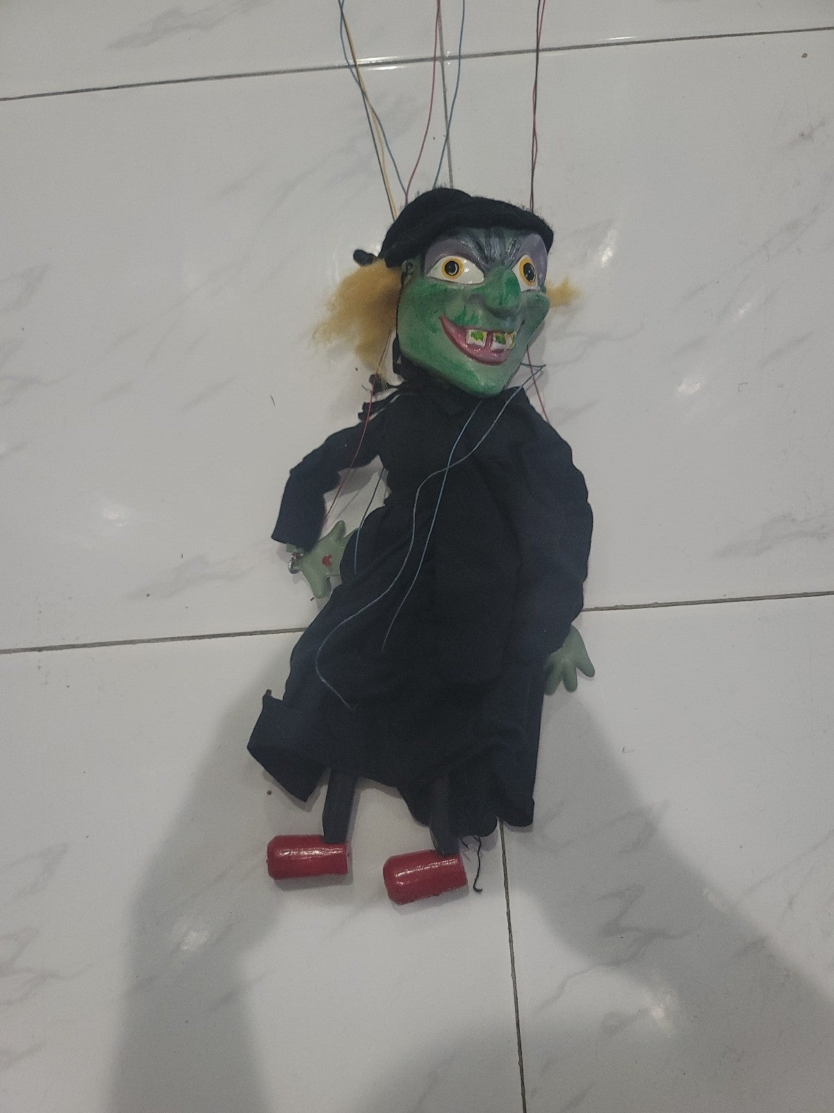 Vintage witch marionette