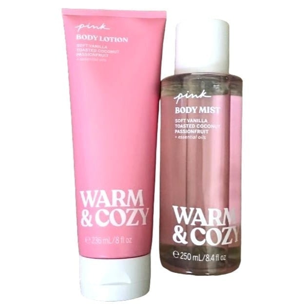 Victorias Secret Pink Warm & Cozy Body Lotion & Body Mist Set NEW