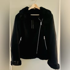 Banana Republic Sherpa Moto Jacket - NWT - Petite Large
