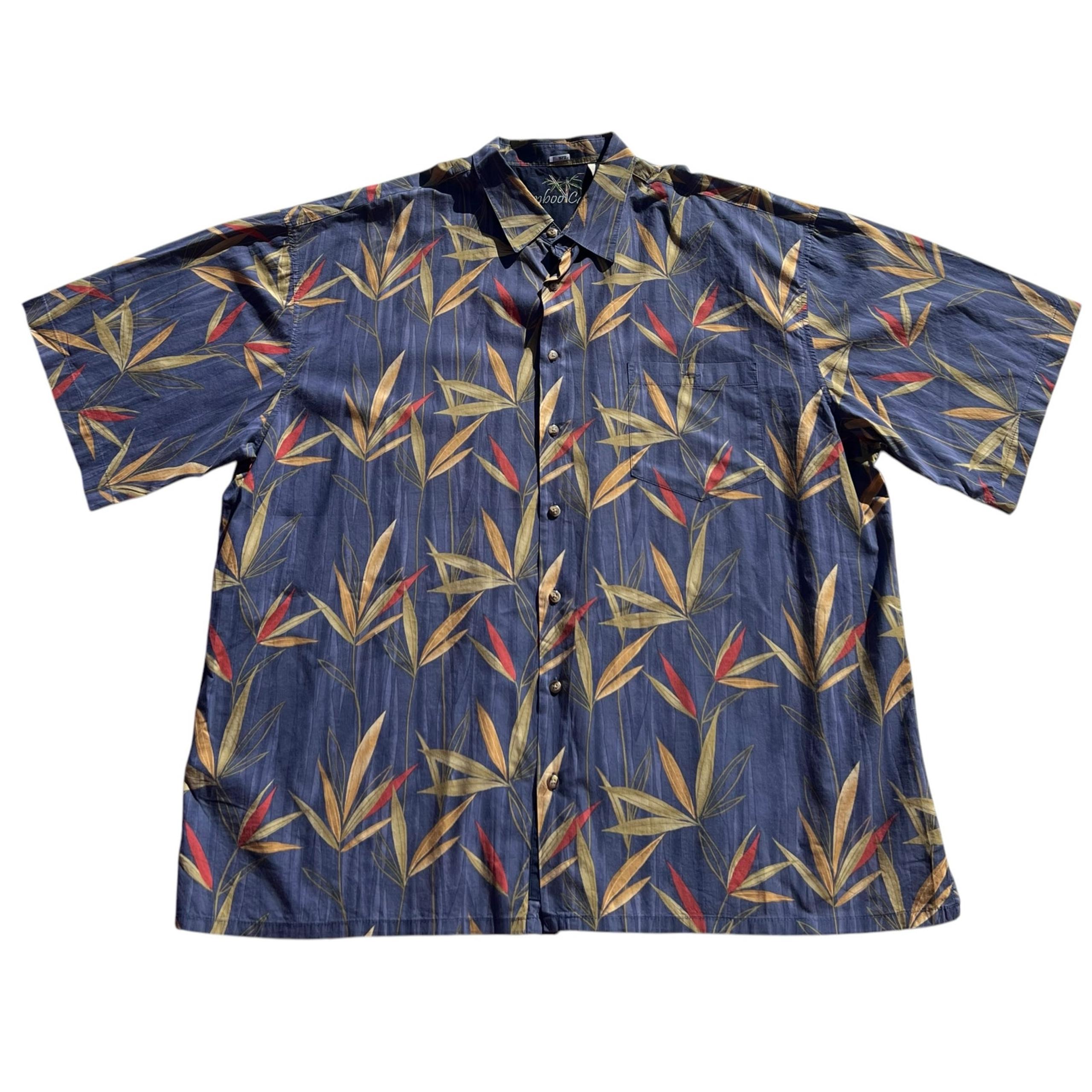 Vintage BAMBOO CAY Men’s Tropical Button Up Short Sleeve Shirt - size 3XL