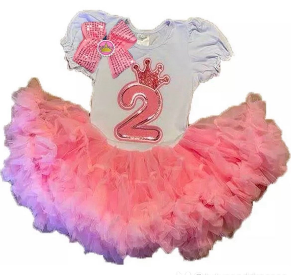 Princess 2nd Birthday Party 2 Pink Tutu Dress